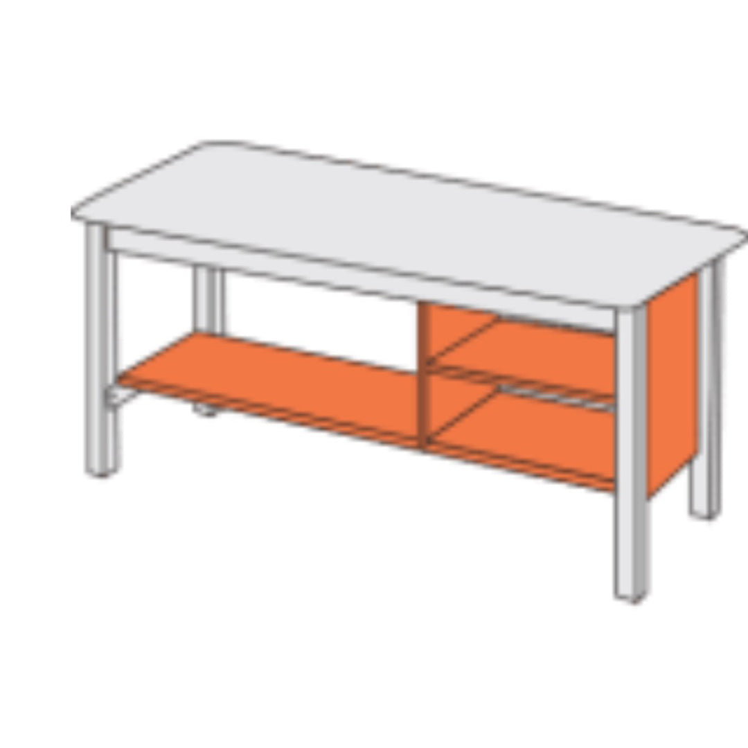 Hausmann Shelf with Open Cabinet Option