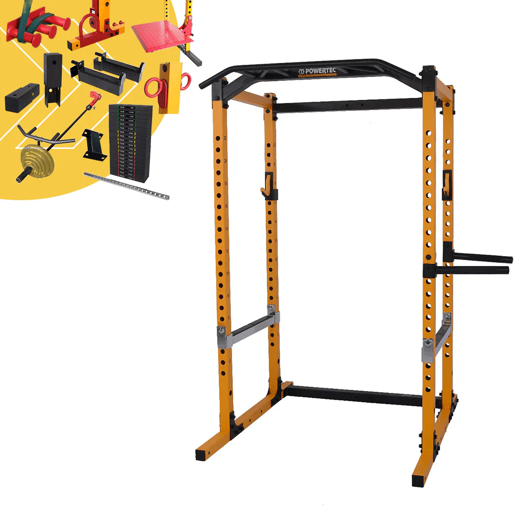 POWERTEC PACKAGE DEAL - Power Rack Bells and Whistles Bundle