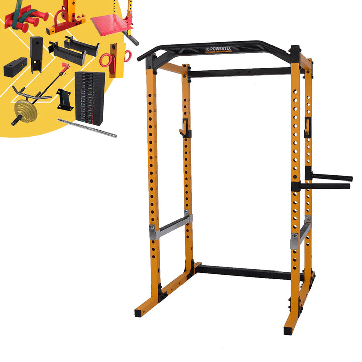 POWERTEC PACKAGE DEAL - Power Rack Bells and Whistles Bundle