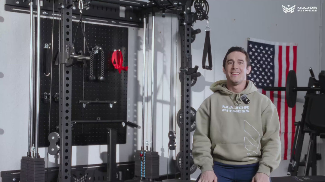 Major Fitness F35 Pro All-In-One Home Gym Wall-Mount Folding Power Rack