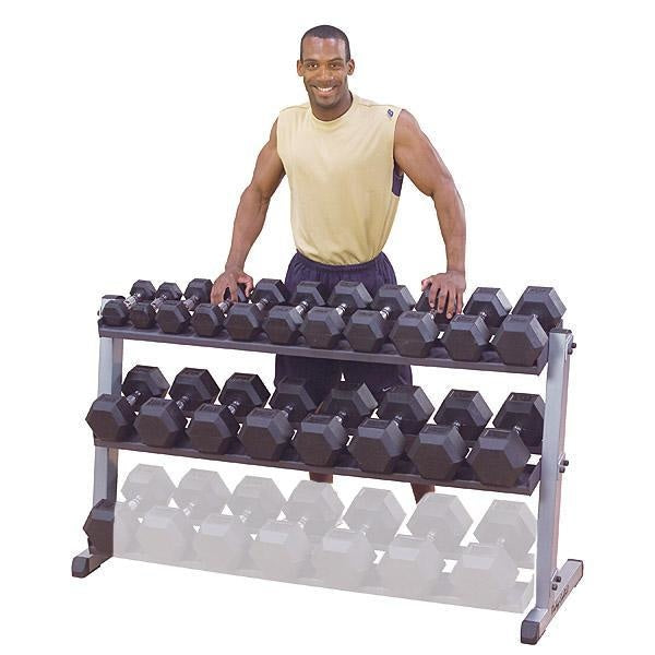 Pre-Owned Body-Solid 3 Tier Horizontal Dumbbell Rack #GDR60 - Pre-Owned