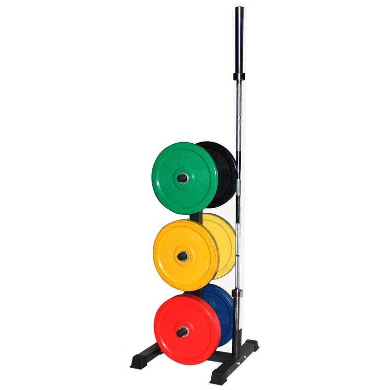 VTX Vertical Olympic Bumper Plate Rack with Bar Holders #GOPT - Storage