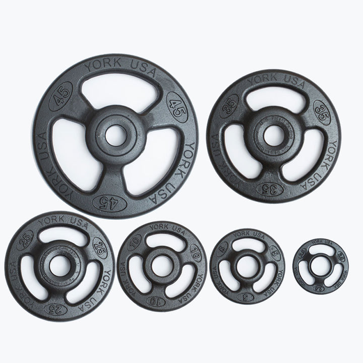 York 2″ Iso-Grip Steel Olympic Plates