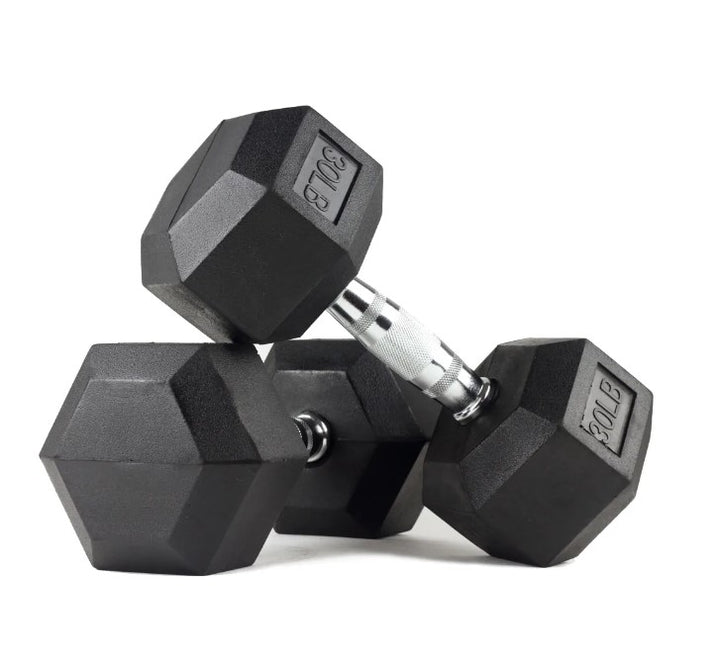 5 lb Rubber Hex Dumbbells