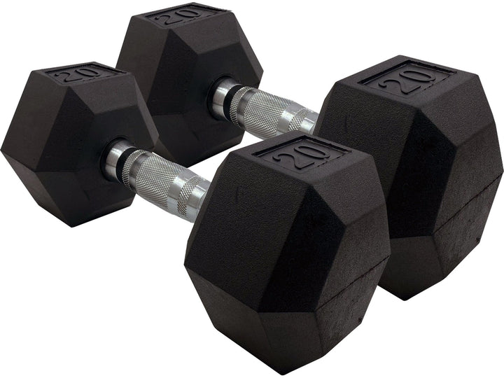 5 lb Rubber Hex Dumbbells