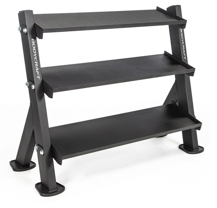 BodyCraft F530 46" 3-Tier Dumbbell and Accessories Rack