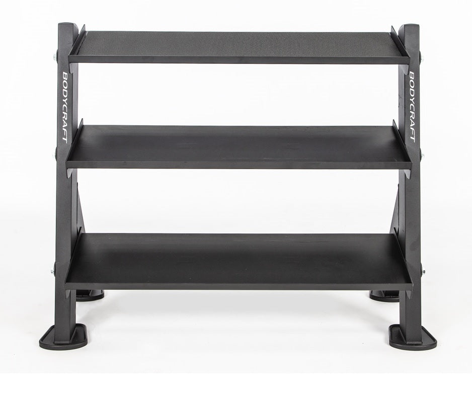 BodyCraft F530 46" 3-Tier Dumbbell and Accessories Rack