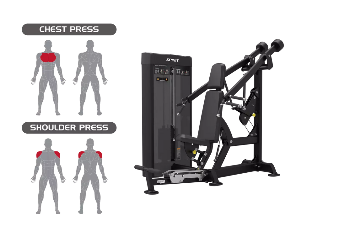 Spirit Dual Chest Press/Shoulder Press CSD – Fitness Exchange