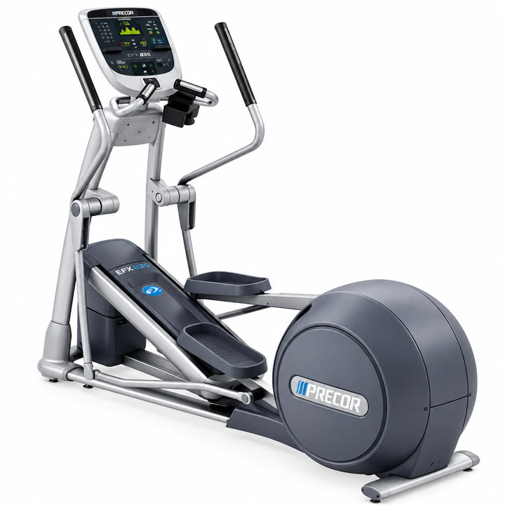 Precor Incline Elliptical on white background
