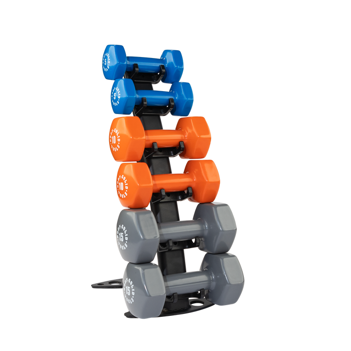 Body-Solid Vinyl Dumbbell Rack GDR10B