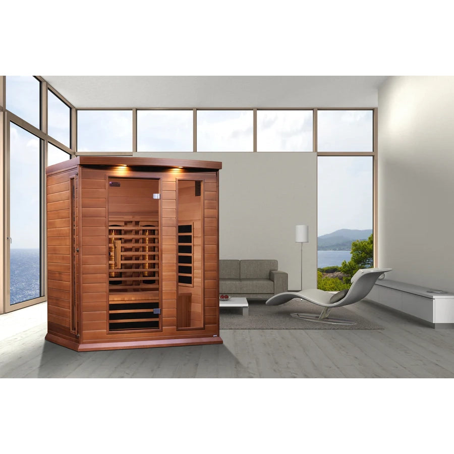 Maxxus 3 Person Full Spectrum Infrared Sauna - Canadian Red Cedar