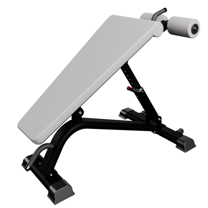 Adjustable weight bench on a white background