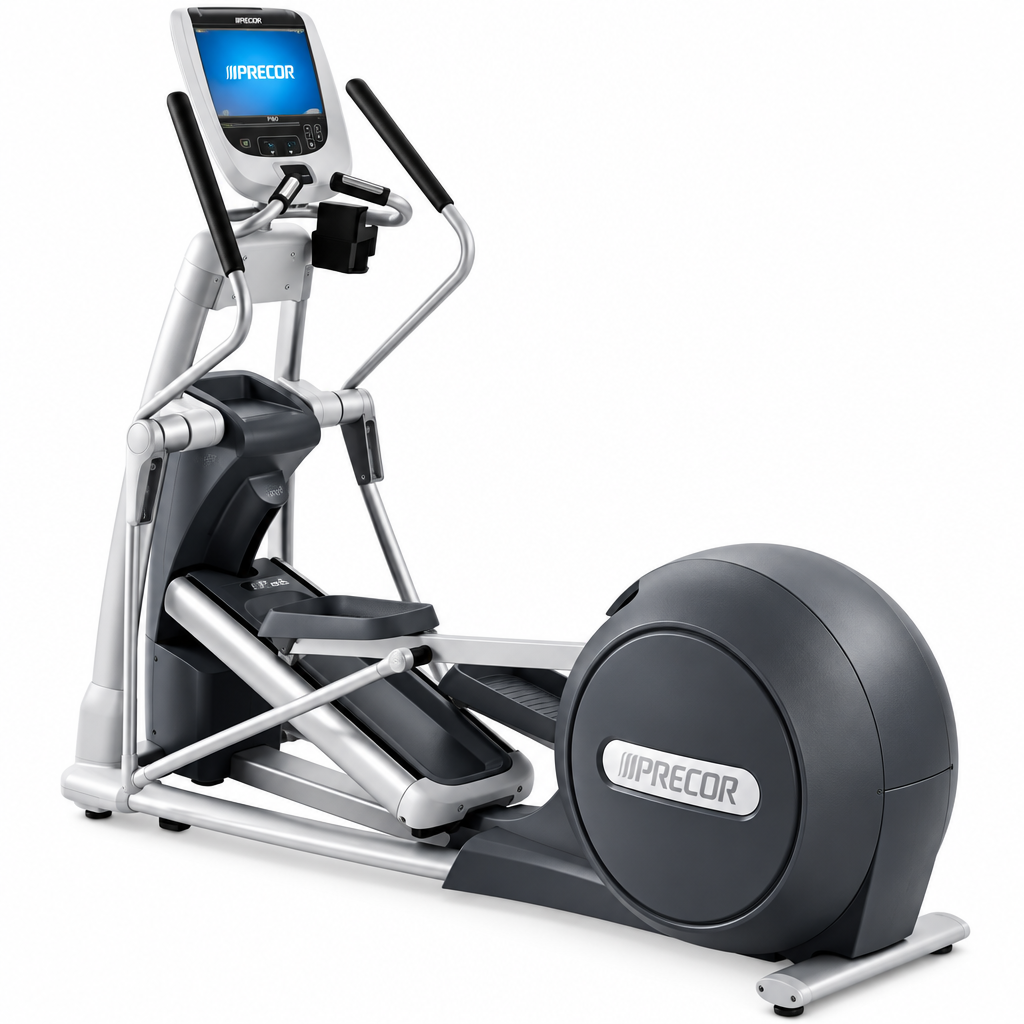 Precor EFX885 Version 1 Elliptical on white background