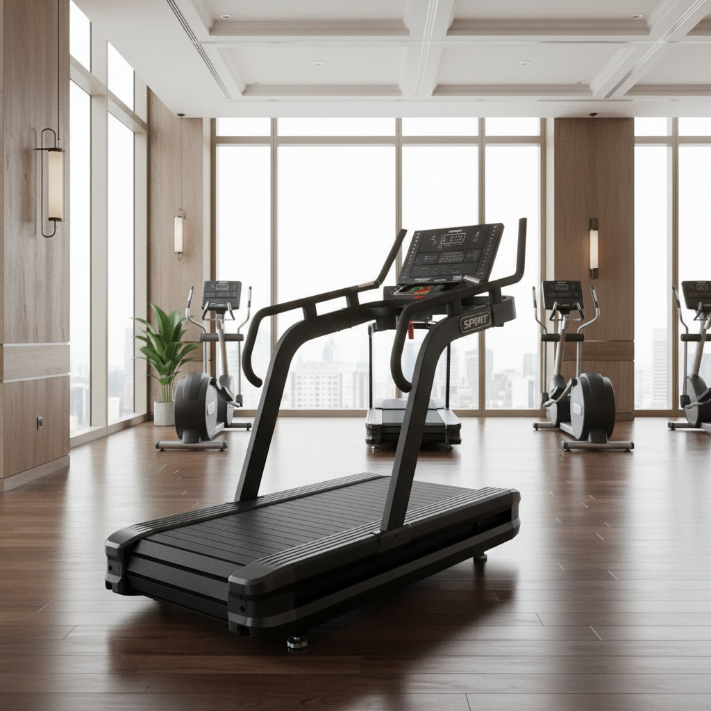 Hotel Gym with slat treadmill