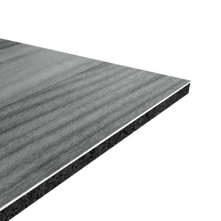 Gray wooden panel on a white background