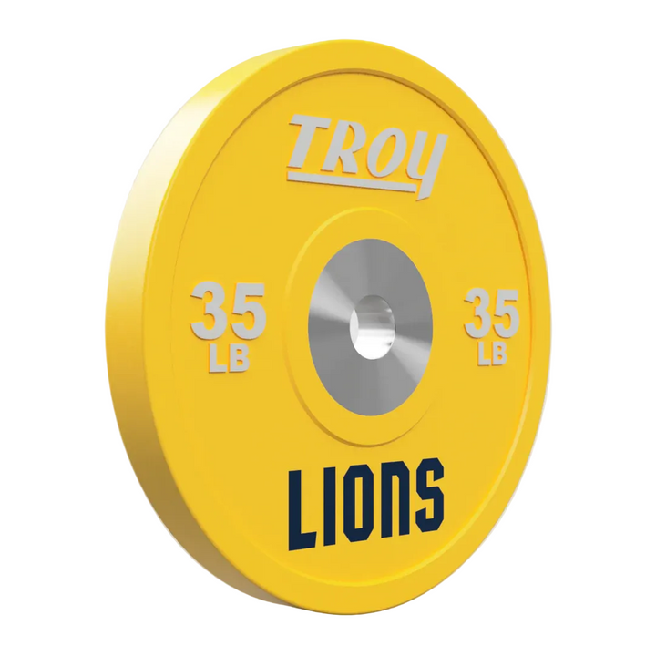 Yellow weight plate with &