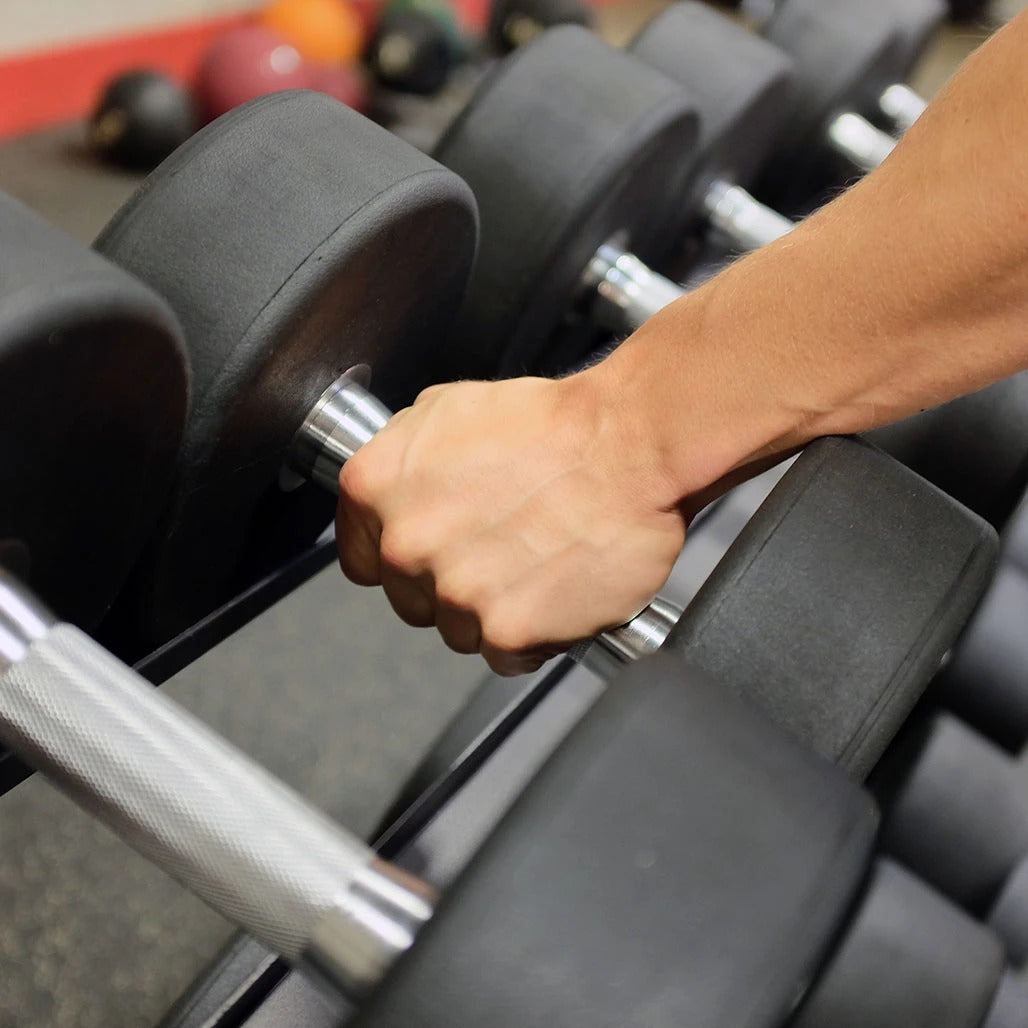 Body-Solid Round Head Rubber Dumbbells