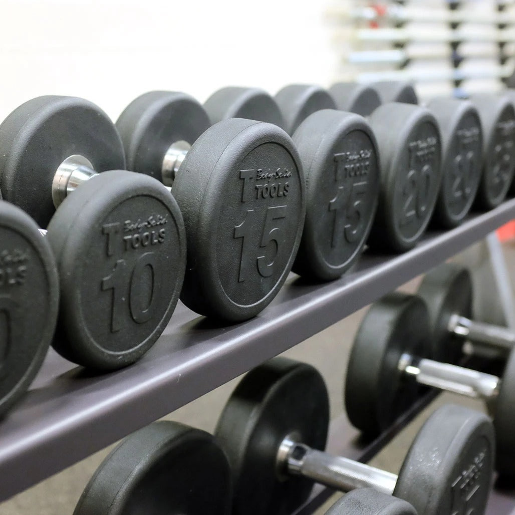 Body-Solid Round Head Rubber Dumbbells