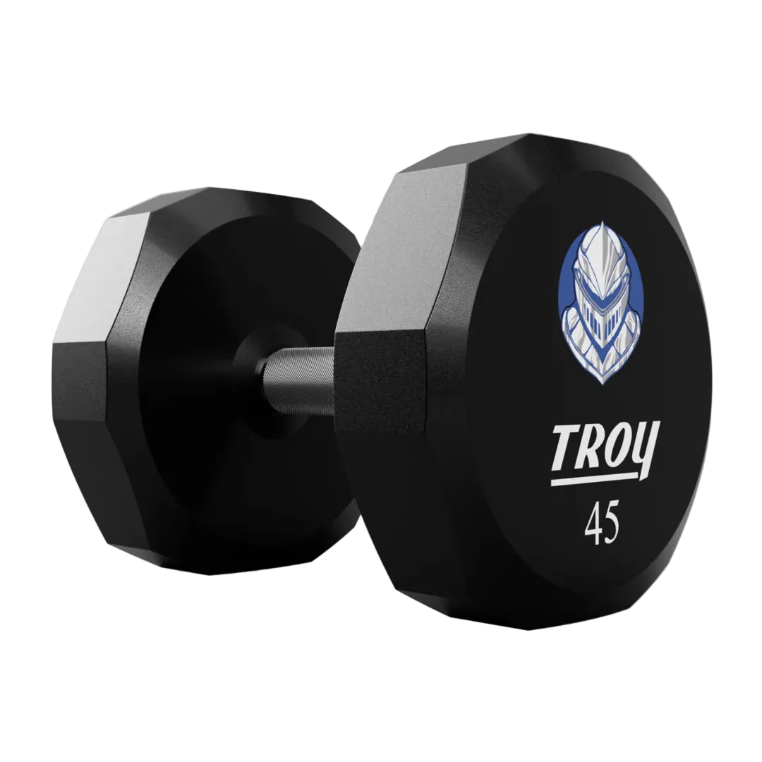 Black dumbbell with &