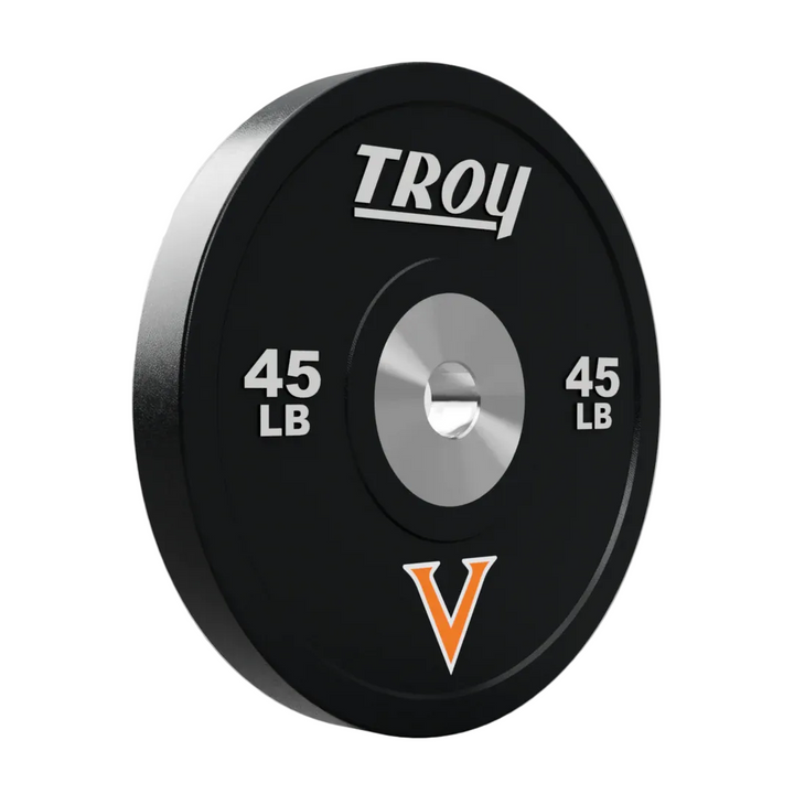 45-pound Troy weight plate on a light gray background