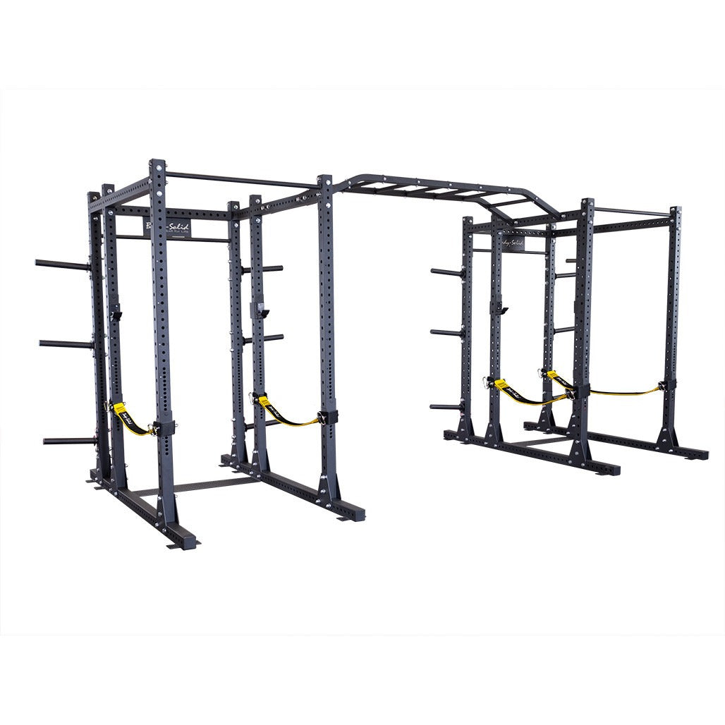 Body-Solid Double Power Racks with Rear Extensions and Monkey Bars wit ...
