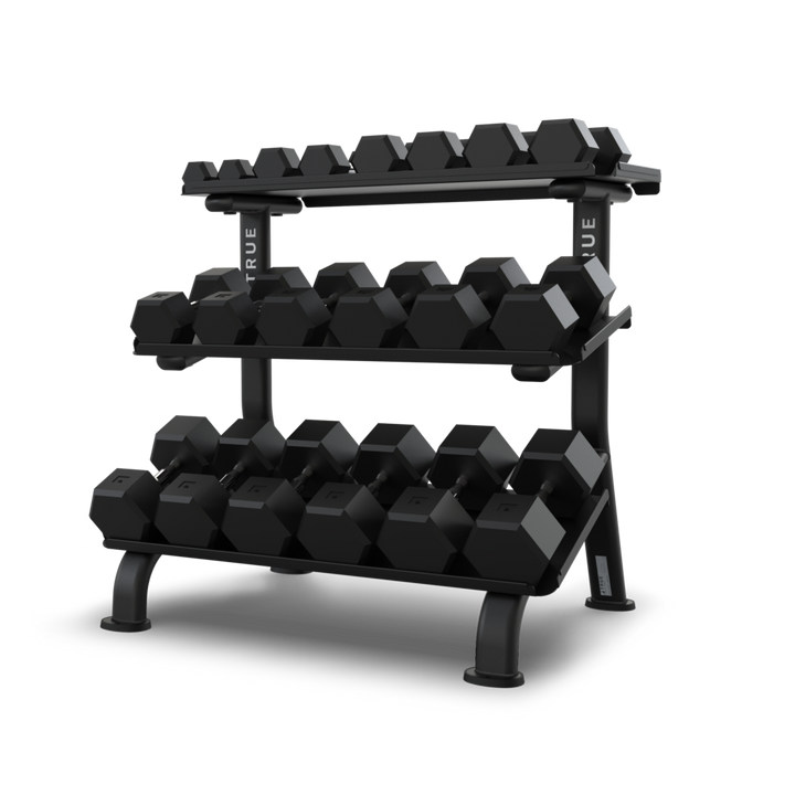 True Fitness FS-24 3-Tier Flat Tray Dumbbell Rack