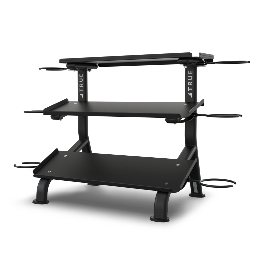 True Fitness FS-24 3-Tier Flat Tray Dumbbell Rack
