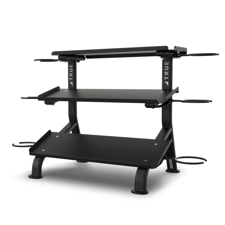 True Fitness FS-24 3-Tier Flat Tray Dumbbell Rack