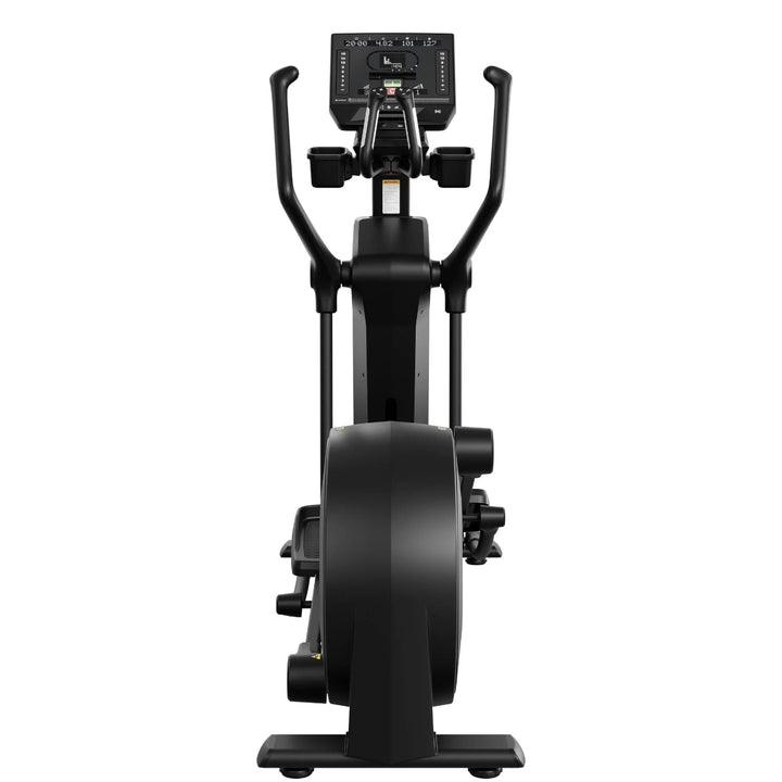 Black elliptical machine on a white background