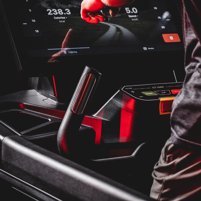 Treadmill console