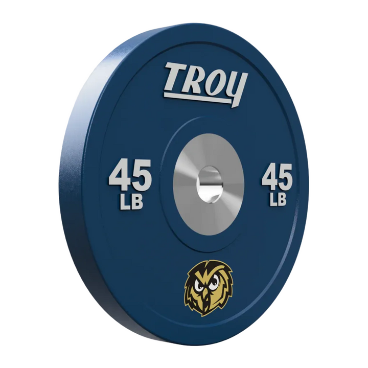 45-pound Troy weight plate on a light gray background
