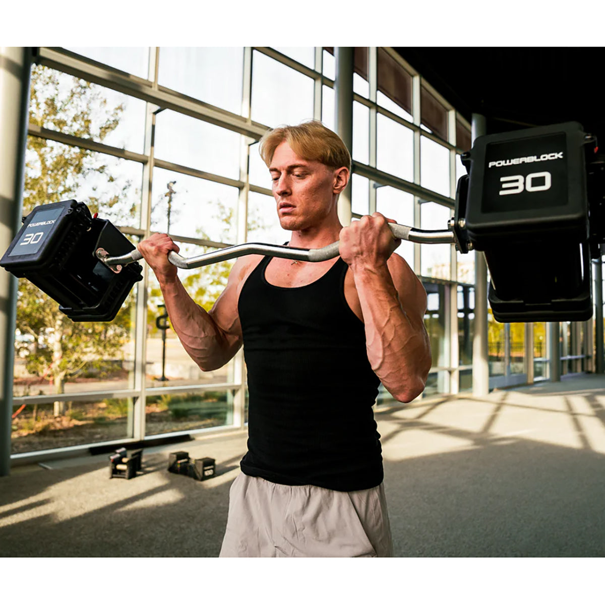 PowerBlock Pro 100 EZ Curl Barbell - Thumbnail 4
