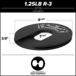 PlateMate Micro Loading 1.25 lb R-3 Weight Plate Pair