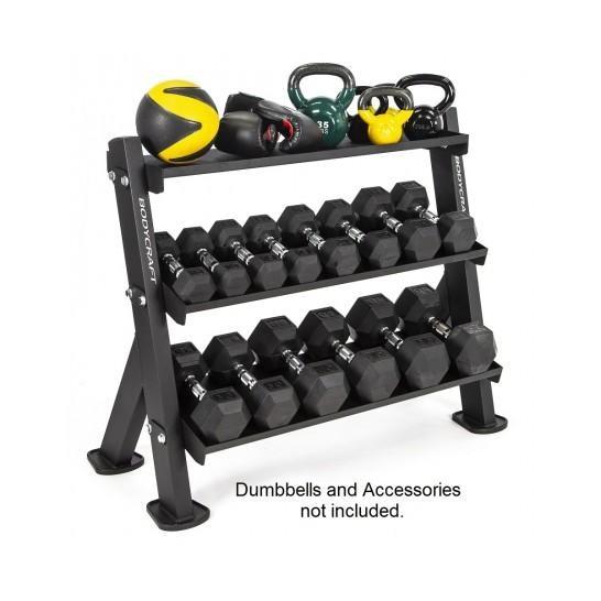 BodyCraft F530 46 3-Tier Dumbbell and Accessories Rack - Storage