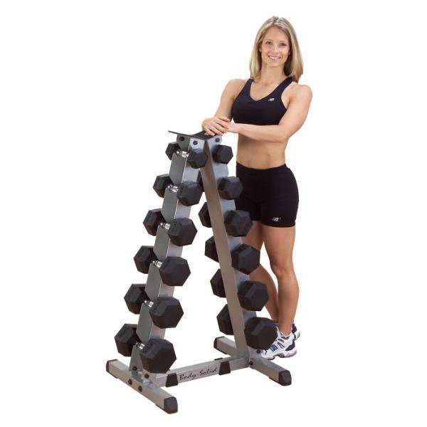 Body-Solid 6 Pair Vertical Dumbbell Rack #GDR44 - Storage