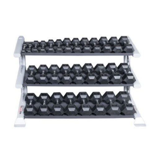 Body-Solid Pro Club Line 3 Tier Dumbbell Rack #SDKR1000DB - Storage