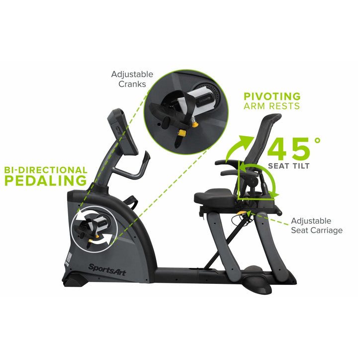 SportsArt C521M Recumbent Cycle - PT Cardio Equipment