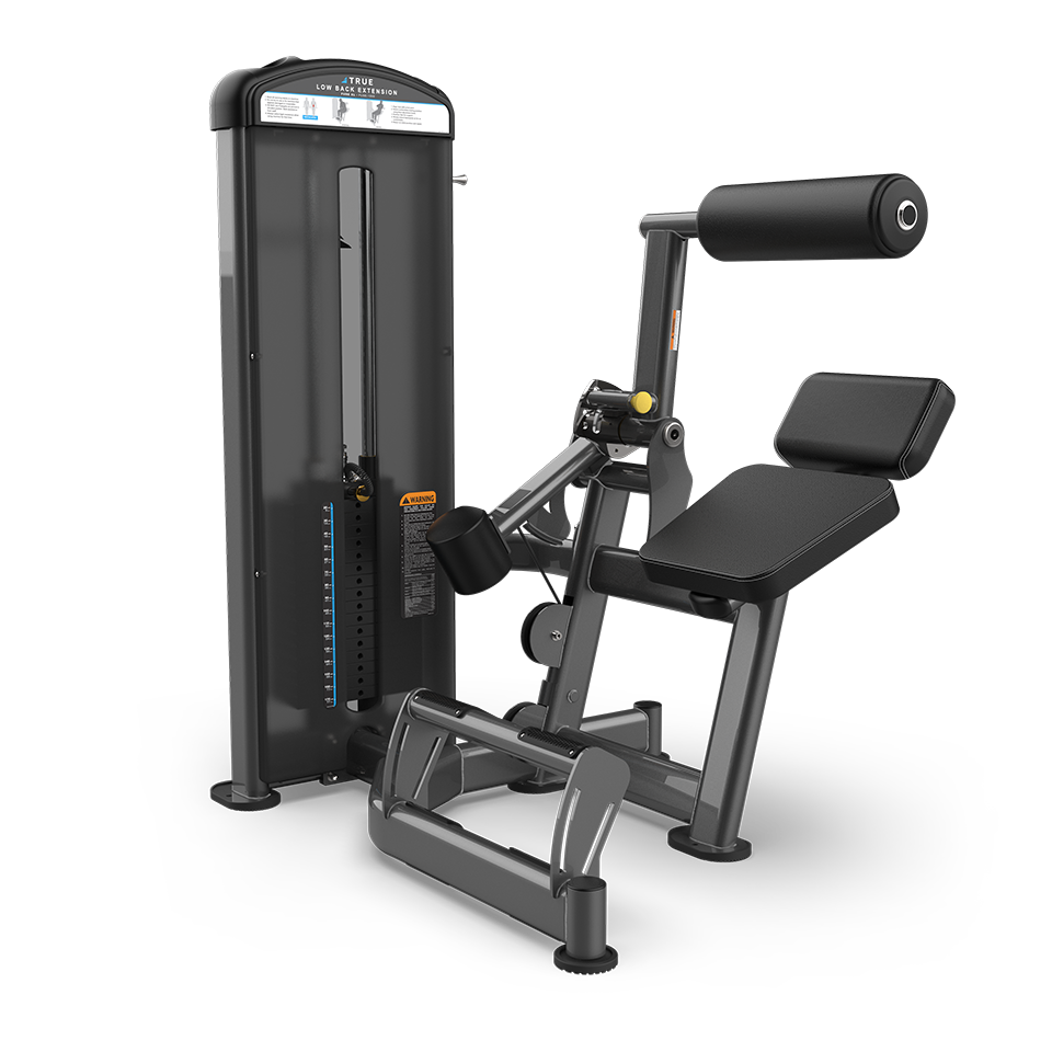 TRUE FUSE-1300 LOWER BACK EXTENSION MACHINE w/250 lb Stack