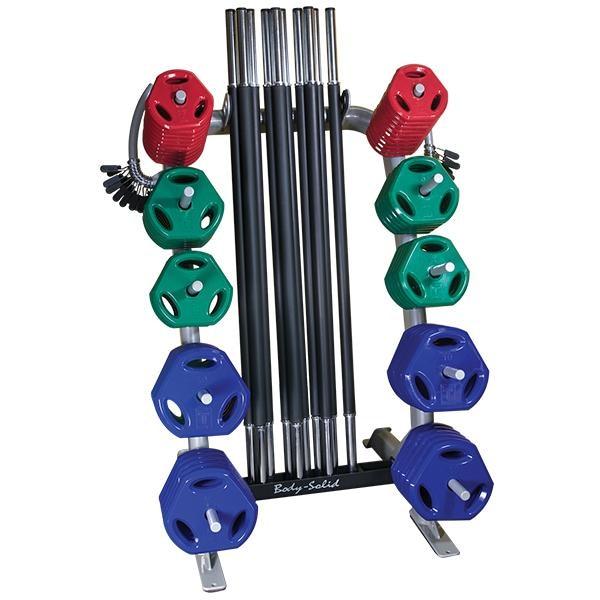 Body-Solid Cardio Barbell Package #GCRPACK *INCLUDES WEIGHTS* - Free Weight Storage