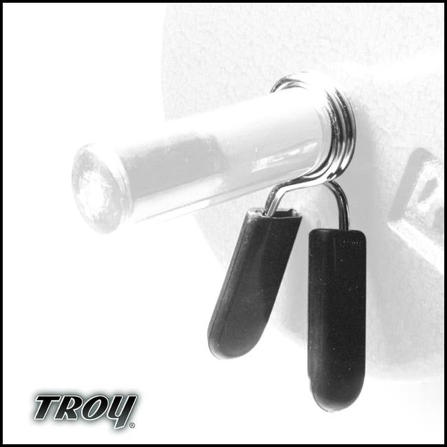 Troy 2 Olympic Spring Collars w/ Rubber Grip (Pair) #TOZC1/2G - Olympic Bars